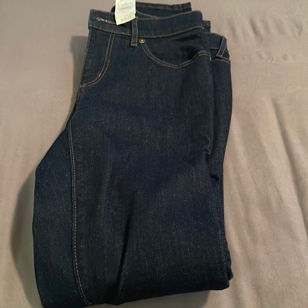 Dark blue jeans